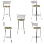 Banqueta Bistro Para Bar, Cozinha, Balcão Em Alumínio E Fibra