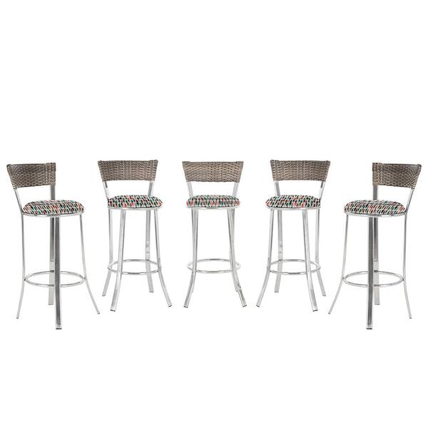 Banqueta Bistro Para Bar, Cozinha, Balcão Em Alumínio E Fibra