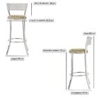 Banqueta Bistro Para Bar, Cozinha, Balcão Em Alumínio E Fibra