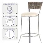 Banqueta Bistro Para Bar, Cozinha, Balcão Em Alumínio E Fibra