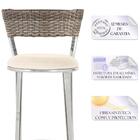 Banqueta Bistro Para Bar, Cozinha, Balcão Em Alumínio E Fibra