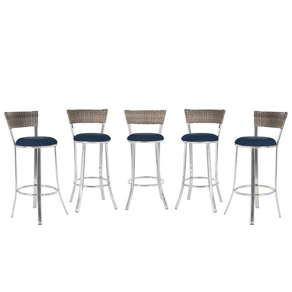 Banqueta Bistro Para Bar, Cozinha, Balcão Em Alumínio E Fibra