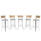 Banqueta Bistro Para Bar, Cozinha, Balcão Em Alumínio E Fibra