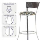 Banqueta Bistro Para Bar, Cozinha, Balcão Em Alumínio E Fibra