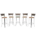 Banqueta Bistro Para Bar, Cozinha, Balcão Em Alumínio E Fibra