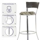 Banqueta Bistro Para Bar, Cozinha, Balcão Em Alumínio E Fibra