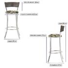 Banqueta Bistro Para Bar, Cozinha, Balcão Em Alumínio E Fibra