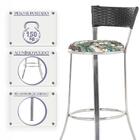 Banqueta Bistro Para Bar, Cozinha, Balcão Em Alumínio E Fibra