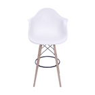 Banqueta Boxbit Dkr Pp Com Braço Branca Base Madeira