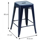 Banqueta Boxbit Titan Tolix Com 77cm Aço Pintura Epoxi Cinza