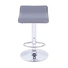 Banqueta Boxbit Wave Onda Cinza Base Cromada