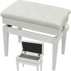 Banqueta Branca,banco P/piano,teclado Yamaha,casio C/ajuste D