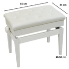 Banqueta Branca,banco P/piano,teclado Yamaha,casio C/ajuste D