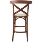 Banqueta Bruna Miolo Selva Estofada Rattan Natural Castanho M