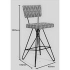 Banqueta Butterfly Retro Daf Mobiliário Cinza/preto