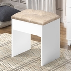 Banqueta Camarim Prates Branco Acetinado