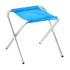 Banqueta Camping De Alumínio Dobrável Azul