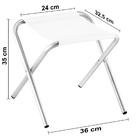 Banqueta Camping De Alumínio Dobrável Branco