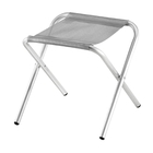 Banqueta Camping De Alumínio Dobrável Cinza