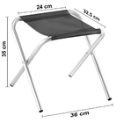 Banqueta Camping De Alumínio Dobrável Preto
