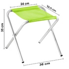Banqueta Camping De Alumínio Dobrável Verde Limão