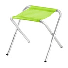 Banqueta Camping De Alumínio Dobrável Verde Limão