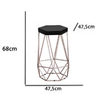 Banqueta Cannes Aramada Com Assento Estofado Zidi