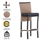 Banqueta Cannes Em Alumínio Corda Náutica Para Edícula, Balcã