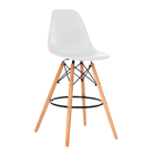 Banqueta Charles Eames Eiffel Design Branca