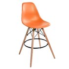 Banqueta Charles Eames Lara Base Em Madeira Fixa