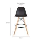 Banqueta Charles Eames Preta