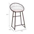 Banqueta Cheers Castanho E Branca