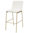 Banqueta Chloe Em Metal Dourado Moderna E Estilosa Dourado/br