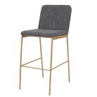 Banqueta Chloe Em Metal Dourado Moderna E Estilosa Dourado/ch