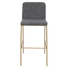 Banqueta Chloe Em Metal Dourado Moderna E Estilosa Dourado/ch