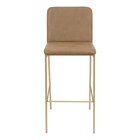 Banqueta Chloe Em Metal Dourado Moderna E Estilosa Dourado/du