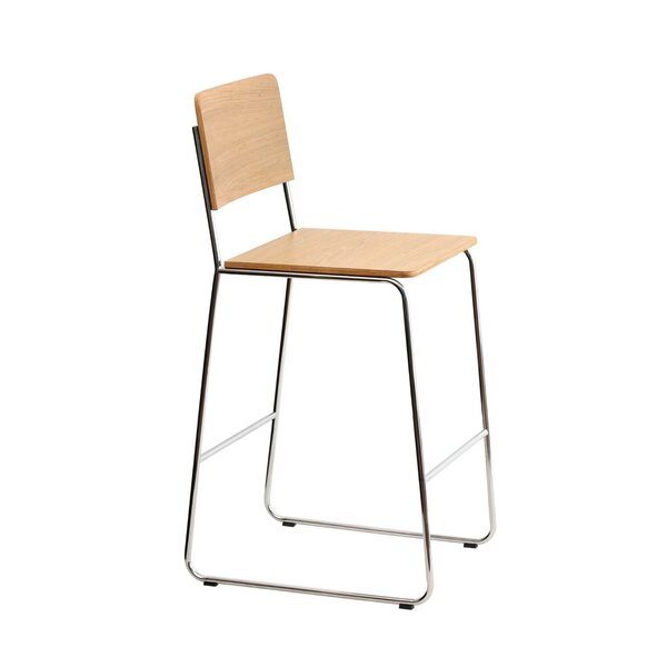 Banqueta Com Assento E Encosto Em Fórmica Estrutura Em Aço Al