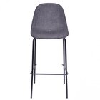 Banqueta Com Encosto Base Metal  Cinza