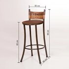 Banqueta Com Encosto Dinamarca  Ouro Velho