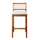 Banqueta Com Encosto E Apoio Para Pés Tiê Cabecasa Madeiraori