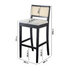 Banqueta Com Encosto E Apoio Para Pés Tiê Cabecasa Madeiraori