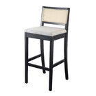 Banqueta Com Encosto E Apoio Para Pés Tiê Cabecasa Madeiraori