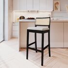 Banqueta Com Encosto E Apoio Para Pés Tiê Cabecasa Madeiraori