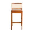 Banqueta Com Encosto E Apoio Para Pés Tiê Cabecasa Madeiraori