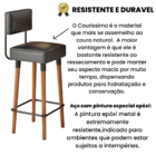 Banqueta Com Encosto Moderna Reforçada 4 Pés Para Cozinha Ame