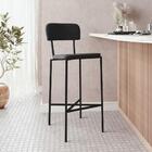 Banqueta Com Encosto Multimóveis Cr20075 Preta