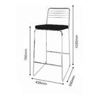 Banqueta Com Encosto Multimóveis Cr20078 Preta