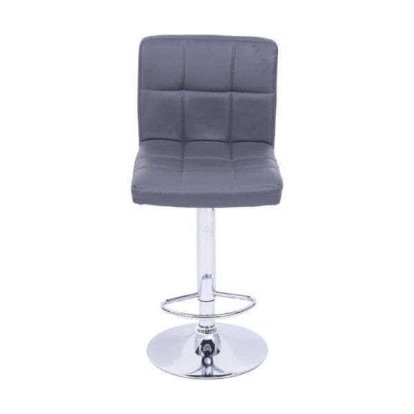 Banqueta Confort Com Base Em Aço Cinza