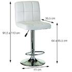 Banqueta Confort Estofada Pu Amarela Base Cromada - Or Design