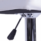 Banqueta Confort Estofada Pu Branca Base Cromada - Or Design